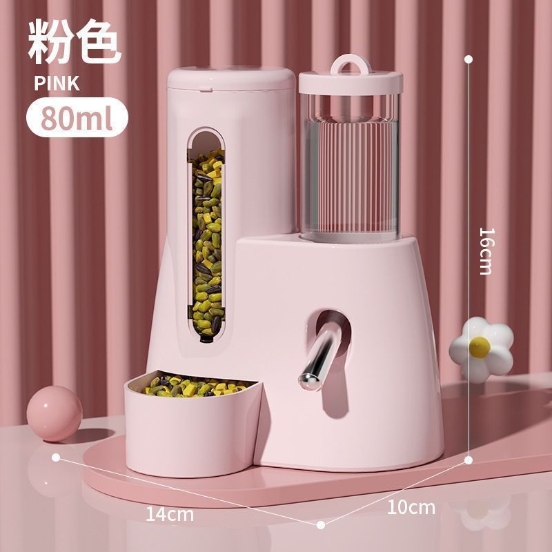 Yuexiaomeng ハムスター自動給餌と水飲み場ゴールデンベアケトルフードボウルツーインワン特別な日用品|undefined