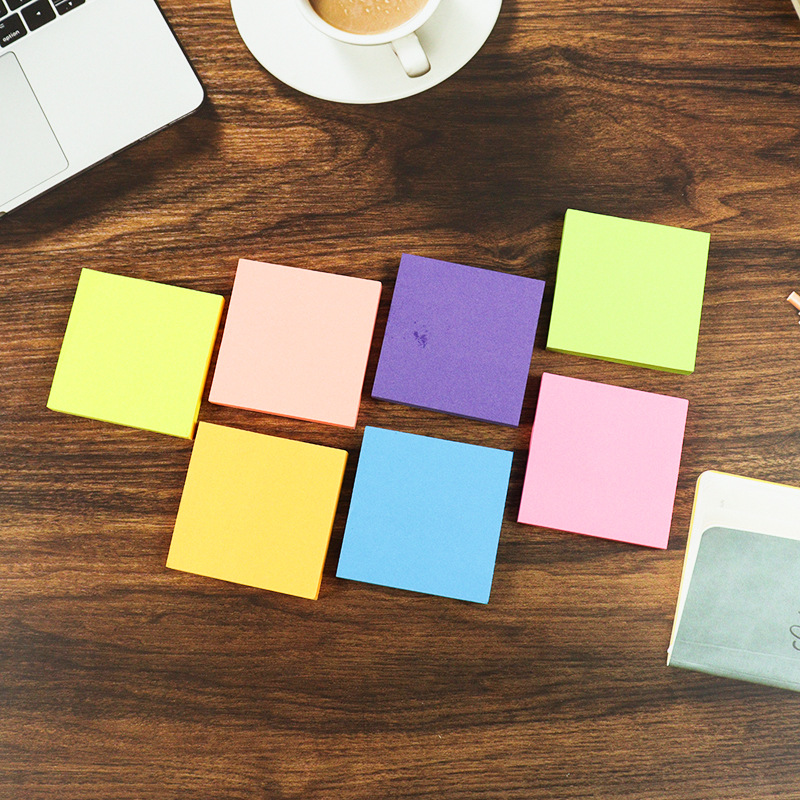 加工定制多色组合彩色便利贴批发 办公室外卖用纯色可爱便利贴-阿里巴巴