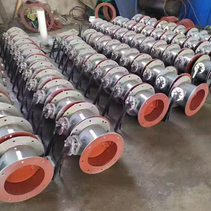 Electric ventilation butterfly valve, pneumatic manual flue duct, stainless steel air door, factory 