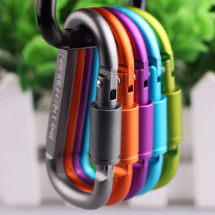 Manufacturer Wholesale D-Type Thickened Aluminum Alloy Carabiner Hook Tent Outdoor Sports Backpack Hanging Buckle Luggage Buckle