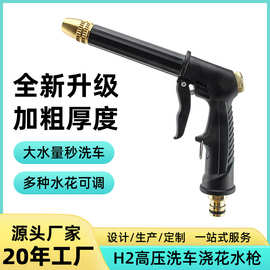 源头工厂新款镀铜喷嘴头加粗长杆高压园林家用浇花多功能洗车水枪