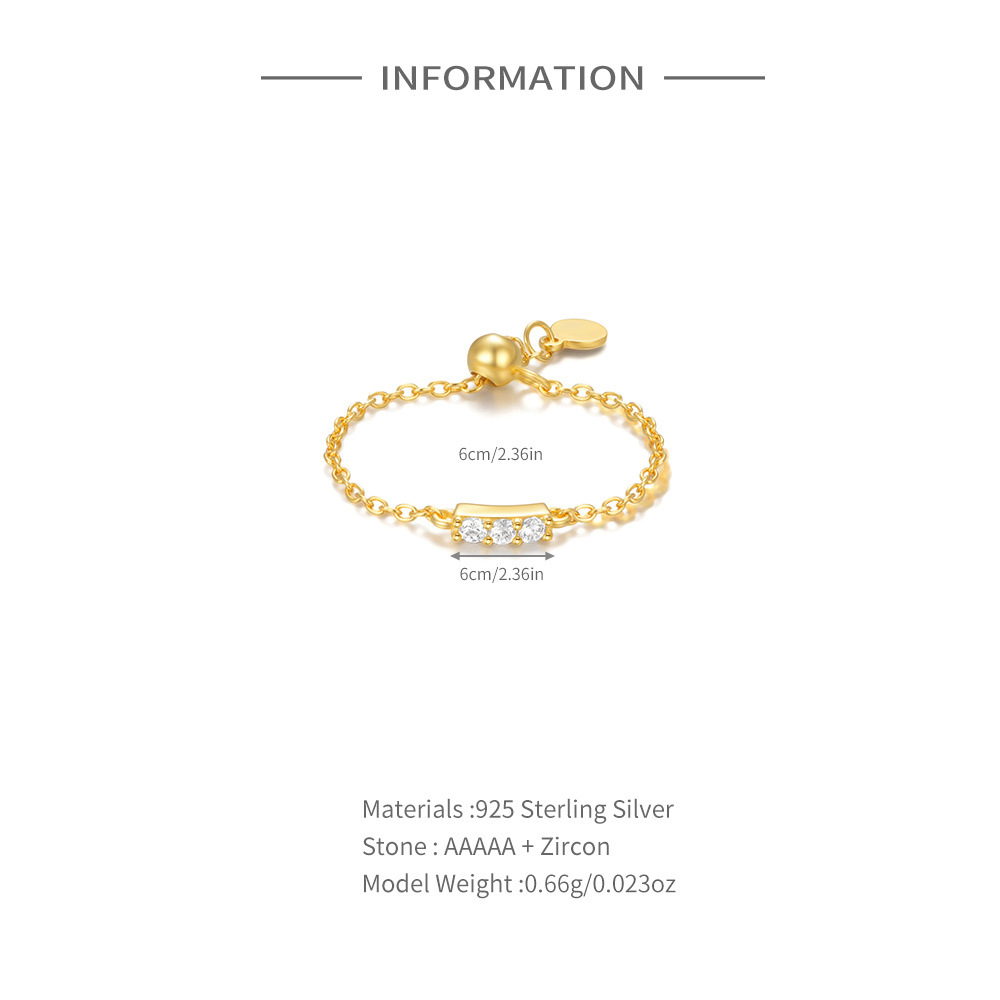 2g Weight Zircon Inlay Material Rings Classification Adjustable Ring Size 1 Piece Quantity Daily Occasion 925 Sterling Silver Material Geometric Pattern All Seasons Season Women's Gender Plating, Inlay Design IG Style Style 925 Sterling Silver Zircon Geometric Rings 925 Sterling Silver Rings 无