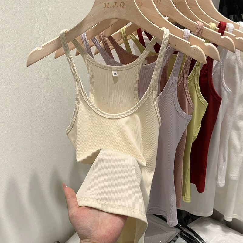 American-style sexy elastic versatile camisole for women, summer 2026 new slim-fit sleeveless top for outerwear American-style sexy elastic versatile camisole for women, summer 2026 new slim-fit sleeveless top for outerwear