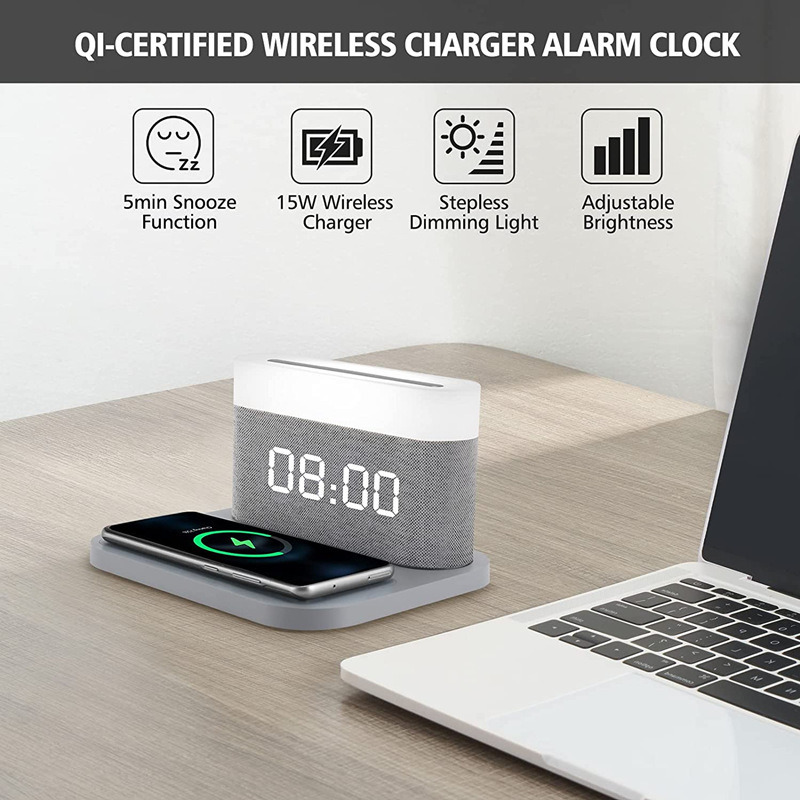 ソースメーカーのホットモデル 3-in-1 ワイヤレス充電器ナイトライト高速充電サポートカスタマイズされたビジネスギフト|undefined