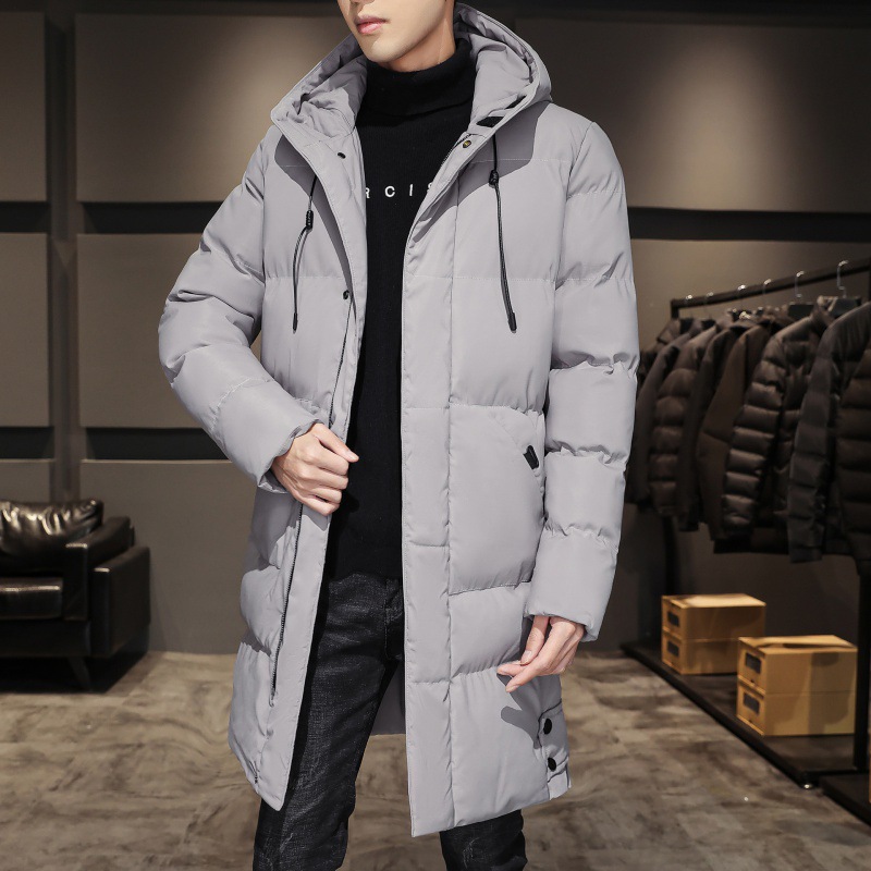 Gran invierno hombre chaqueta de algodón hombre grueso chaqueta de algodón con capuchón largo suelto chaqueta de algodón grande para hombre
