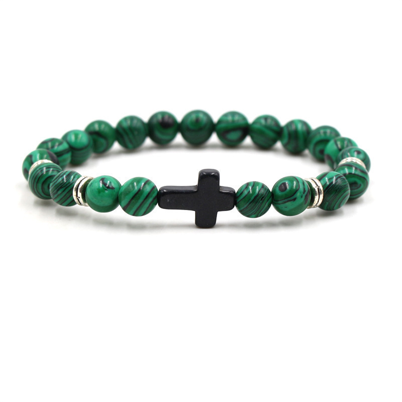 Cross-Border Natural Stone Black Cross Elastic String Bracelet Jewelry E-Commerce Supply Can Be Mixed in Bulk Cross-Border Natural Stone Black Cross Elastic String Bracelet Jewelry E-Commerce Supply Can Be Mixed in Bulk