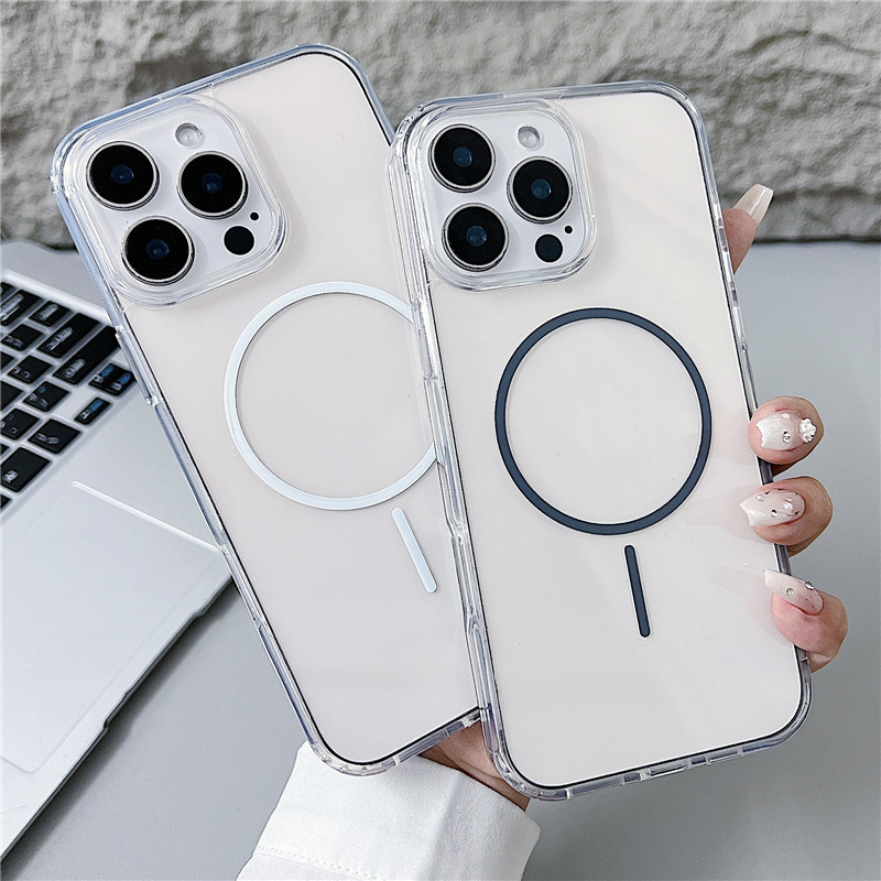 Magnetic Phone Case For Iphone With Wireless Charging Ring_voghion.com