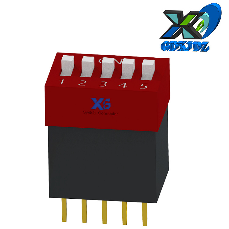 厂家批发拨码开关5位  数字5位拨动开关  拨码开关5位间距2.5mm