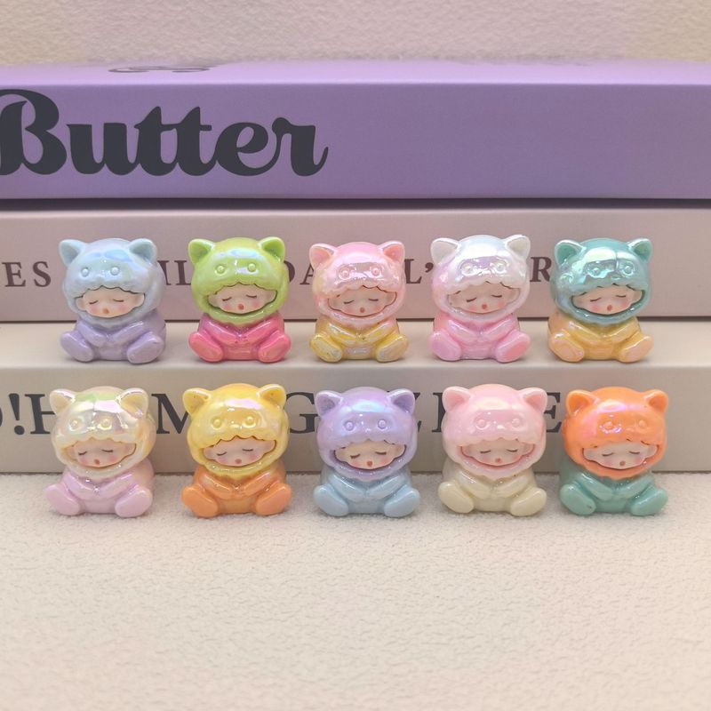 新しい電気メッキダブルカラークラウドドリームグミベア diy 樹脂アクセサリーデスクトップ装飾品マイクロ風景造園卸売|undefined