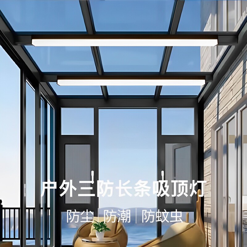 Special ceiling lamp for sun room outdoor balcony aisle lamp rainproof corridor ceiling lamp long terrace eaves sun shed