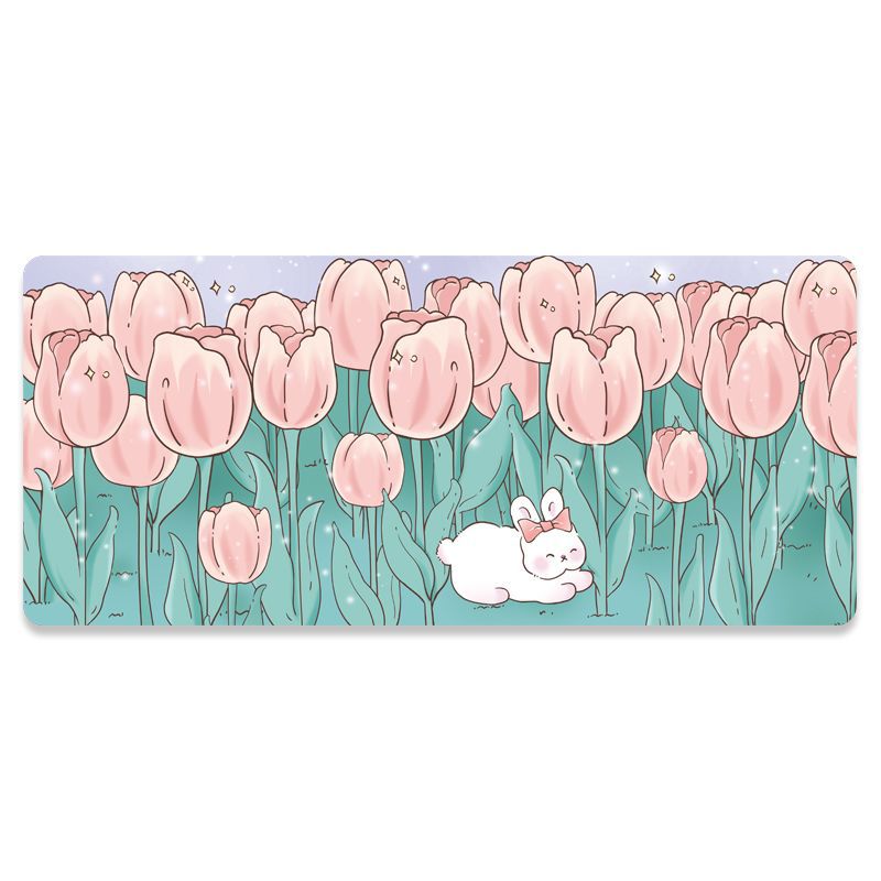 Original flor alfombrilla de ratón de gran tamaño de dibujos animados lindo ins portátil teclado pad Oficina aprendizaje escritorio pad para las mujeres