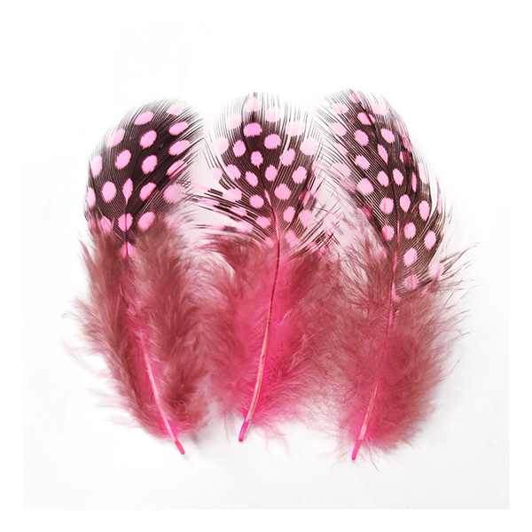 DIY dream catcher guinea hen feather polka dot feather cat stick…