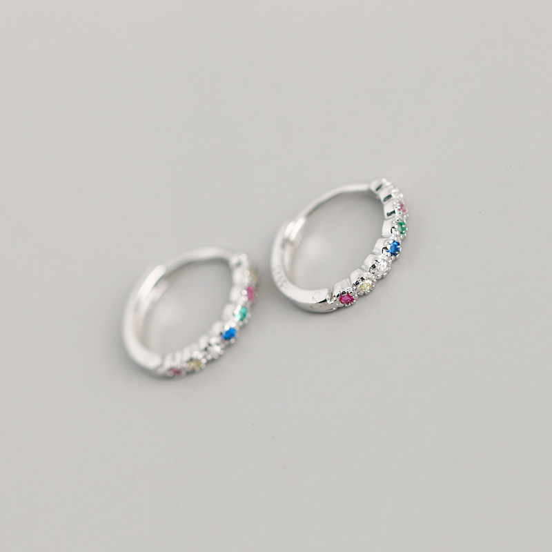 Mixed color zircon copper earrings wholesale Nihaojewelrypicture6