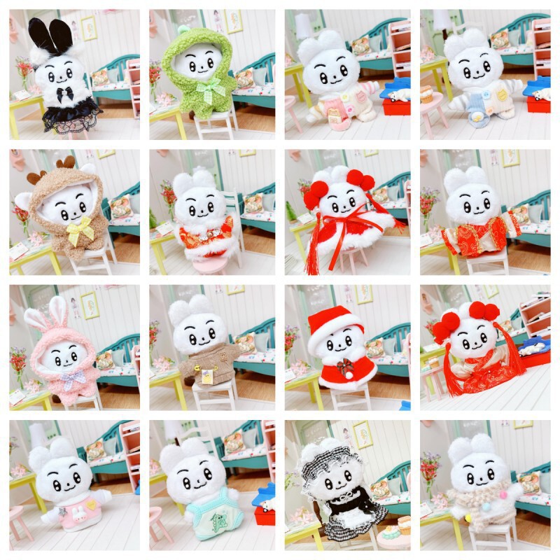 Only Clothes for Sale] Cotton Doll 10cm Baby Clothes Cloak Clothes Skirt Jumpsuit Crawling Clothes New Year Suit