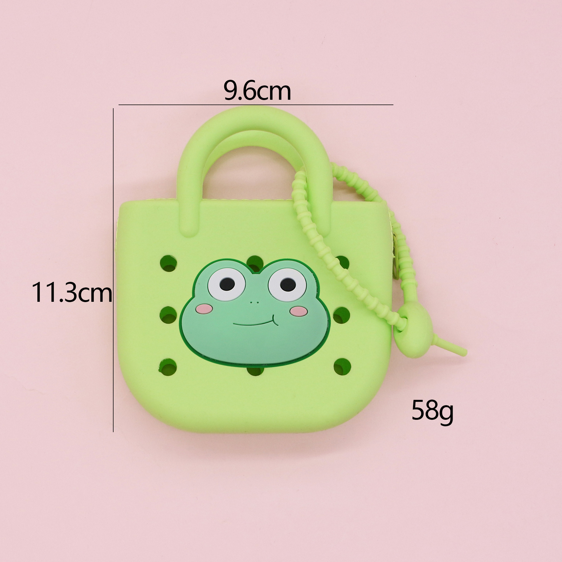Monedero de silicona portátil explosivo lindo bolso de playa ligero y compacto nuevo bolso de almacenamiento de agujero de bricolaje de dibujos animados