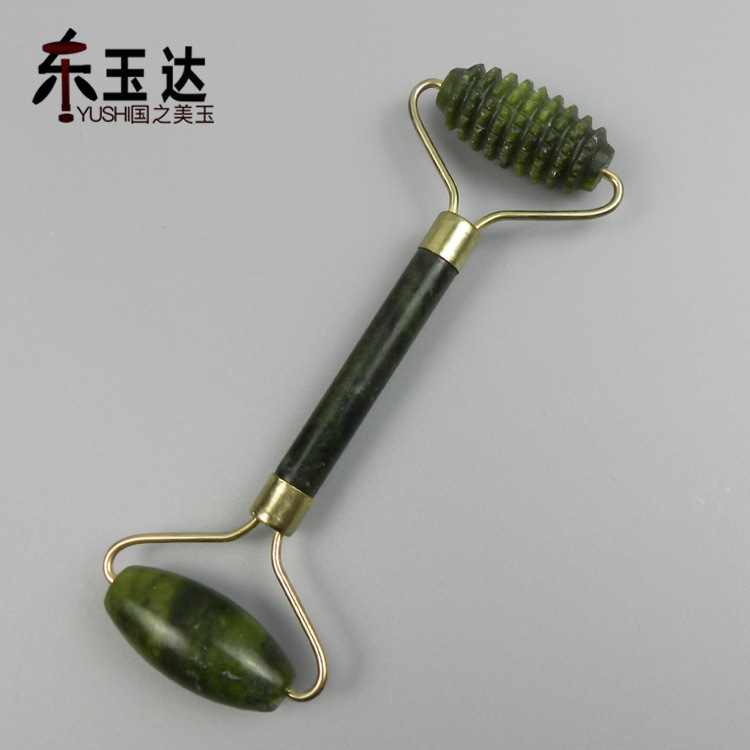 Cabeza de espina de jade de viento verde oscuro
