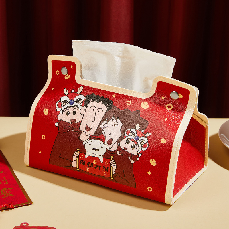 Caja de toallas de Año Nuevo, caja de toallas de estilo chino, caja de papel de celebración, caja de papel de extracción de hogar, sala de estar, dormitorio, nueva casa