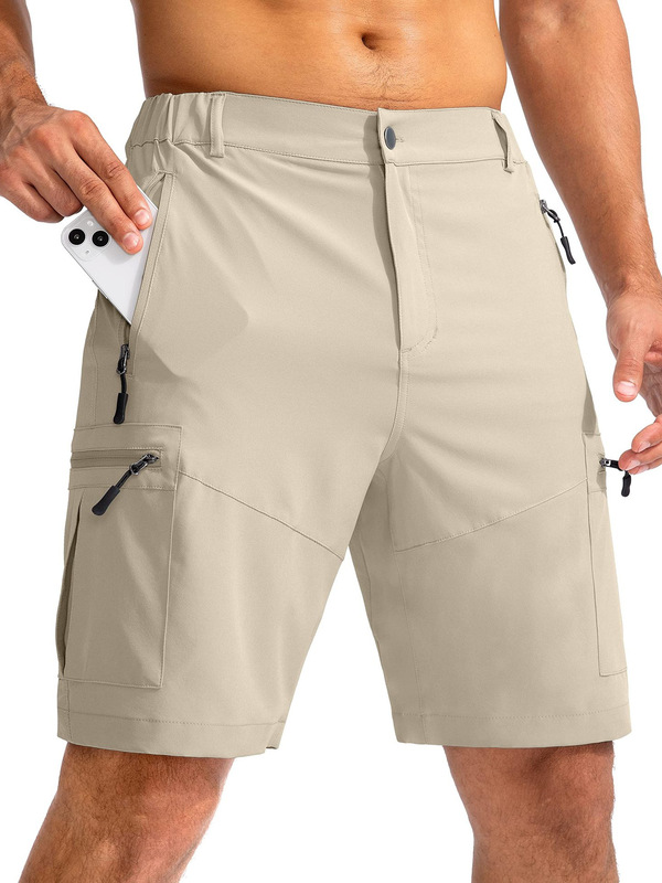 男性式徒歩パンツ9インチ (約22.9センチ) 軽量アウトドアパンツ男性旅行|undefined