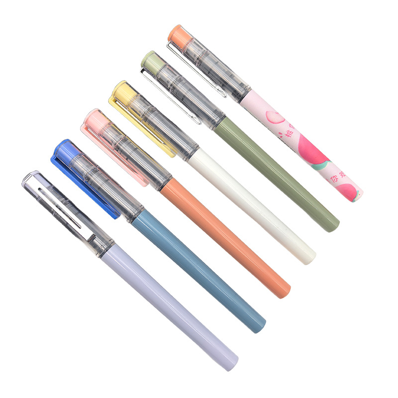 Bolígrafo líquido directo de gran capacidad 0.5 bolígrafo neutro de velocidad de secado de tinta continua puede personalizar bolígrafo neutro de transferencia de calor para estudiantes