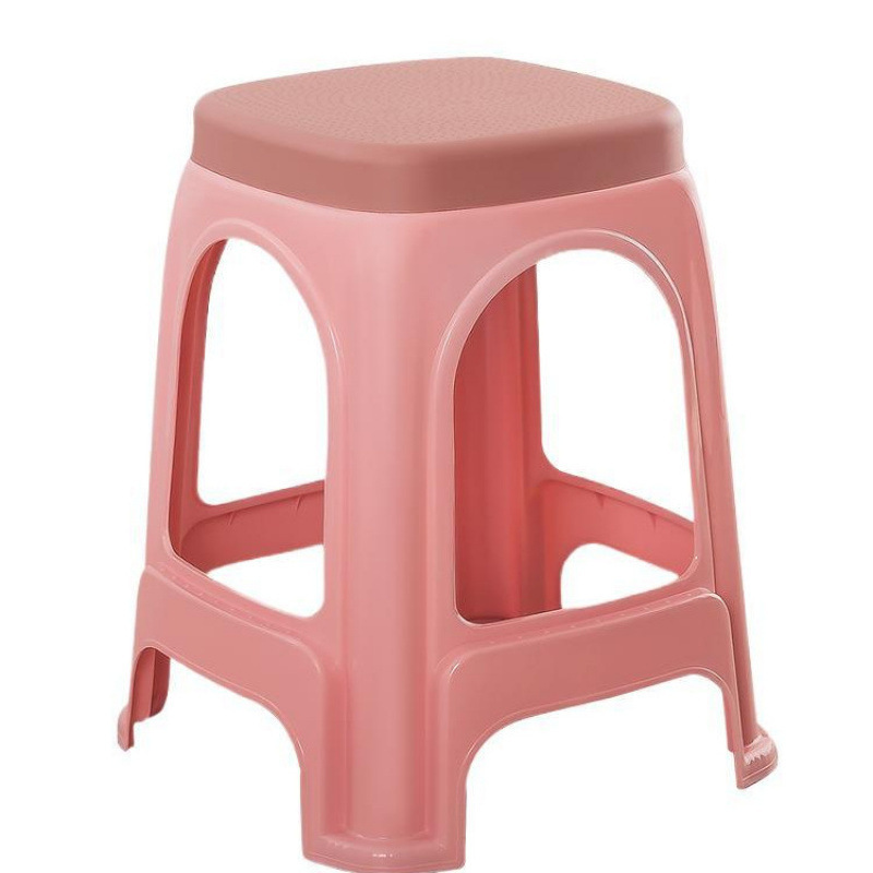 Taburetes de plástico sala de estar doméstica gruesa taburetes de mesa de comedor para adultos taburetes económicos sillas de goma fabricantes taburetes altos idea simple