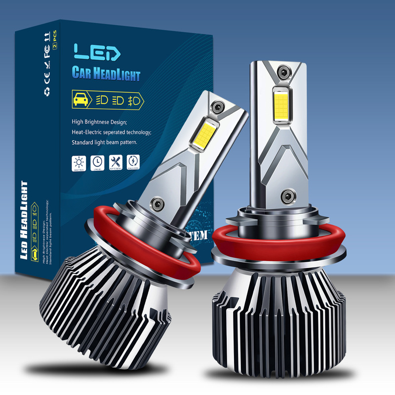 Cross-Border Exclusive Supply of E5 Built-In Automotive Led Headlights H1H7H4 High-Power Automotive Led Front Headlights H119005H3