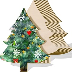 木製空白の木材クリスマスツリー工芸品木製装飾クリスマスパーティー結婚式装飾品