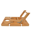 Wooden handheld square beach picnic table for camping