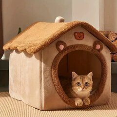 犬の巣夏の家庭用の別荘犬の巣は猫の家庭用のかわいい猫の巣を分解して洗うことができます。