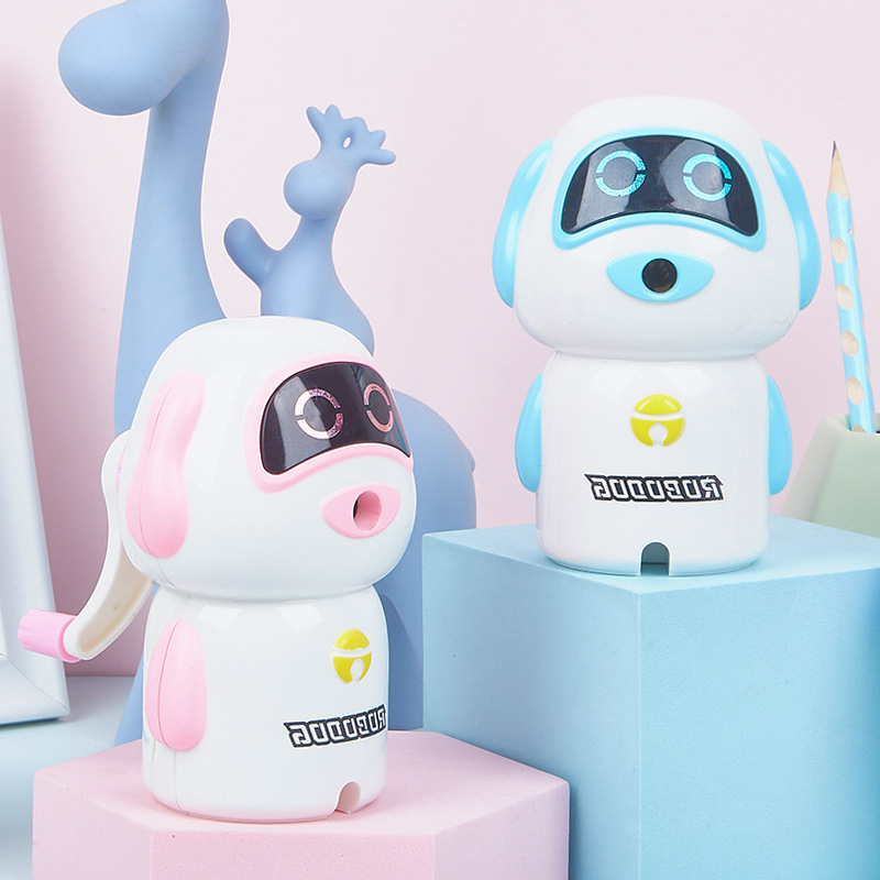 OEM personalizado 7801 robot perro sacapuntas creativo sacapuntas lindo sacapuntas automático sacapuntas sacapuntas