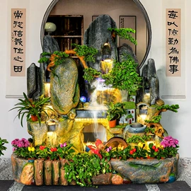 流水摆件;树脂工艺品;招财摆件