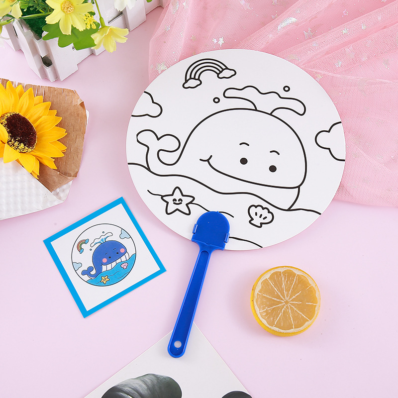 Abanico de graffiti de bricolaje de dibujos animados para niños