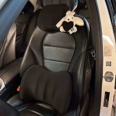 Headrest | waist support pillow, car cushion - car-accessories-black-bunny-comfortable-neck-pillow-lumbar-support