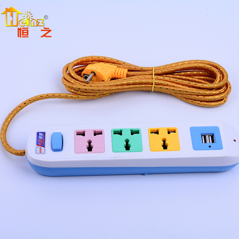MEILEPAI oficina en el hogar de alta potencia Mongolia multicolor enchufe tablero de conexión con enchufe de cable