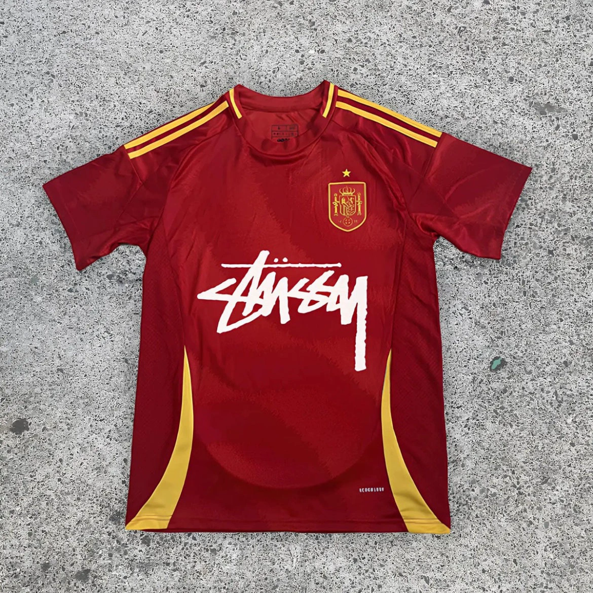 Футболка Stussy Stussy с подписью, Аргентина, Интер, Бразилия, Италия, Фламенго, короткие рукава