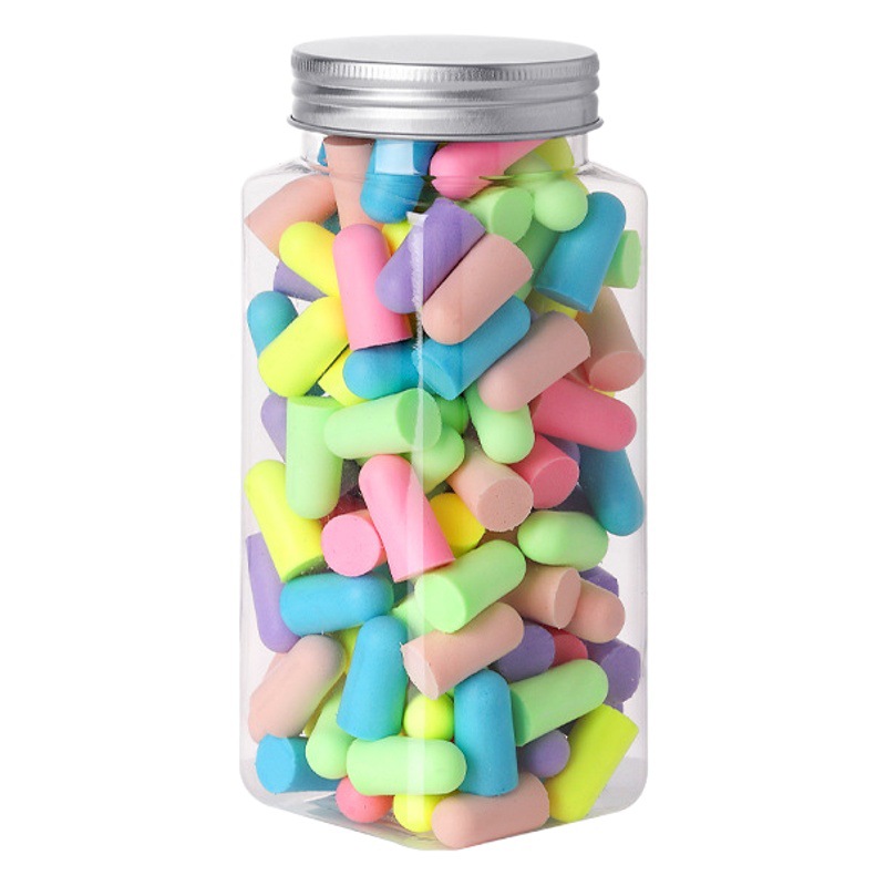 Tapones para los oídos de espuma de memoria dormitorio de estudiantes dormir anti-ruido reducción de ruido protección auditiva rebote lento bala tapones para los oídos insonorizados
