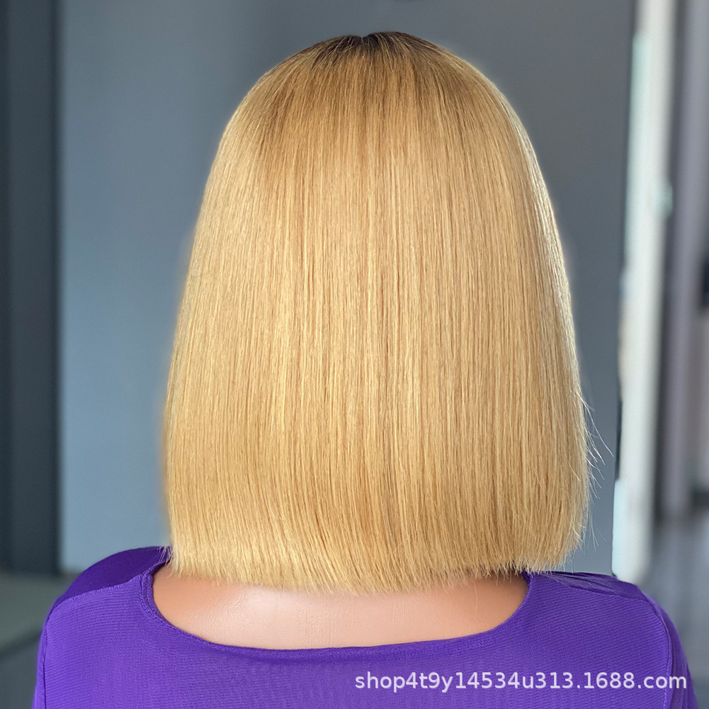 blunt cut bob wig human hair.j