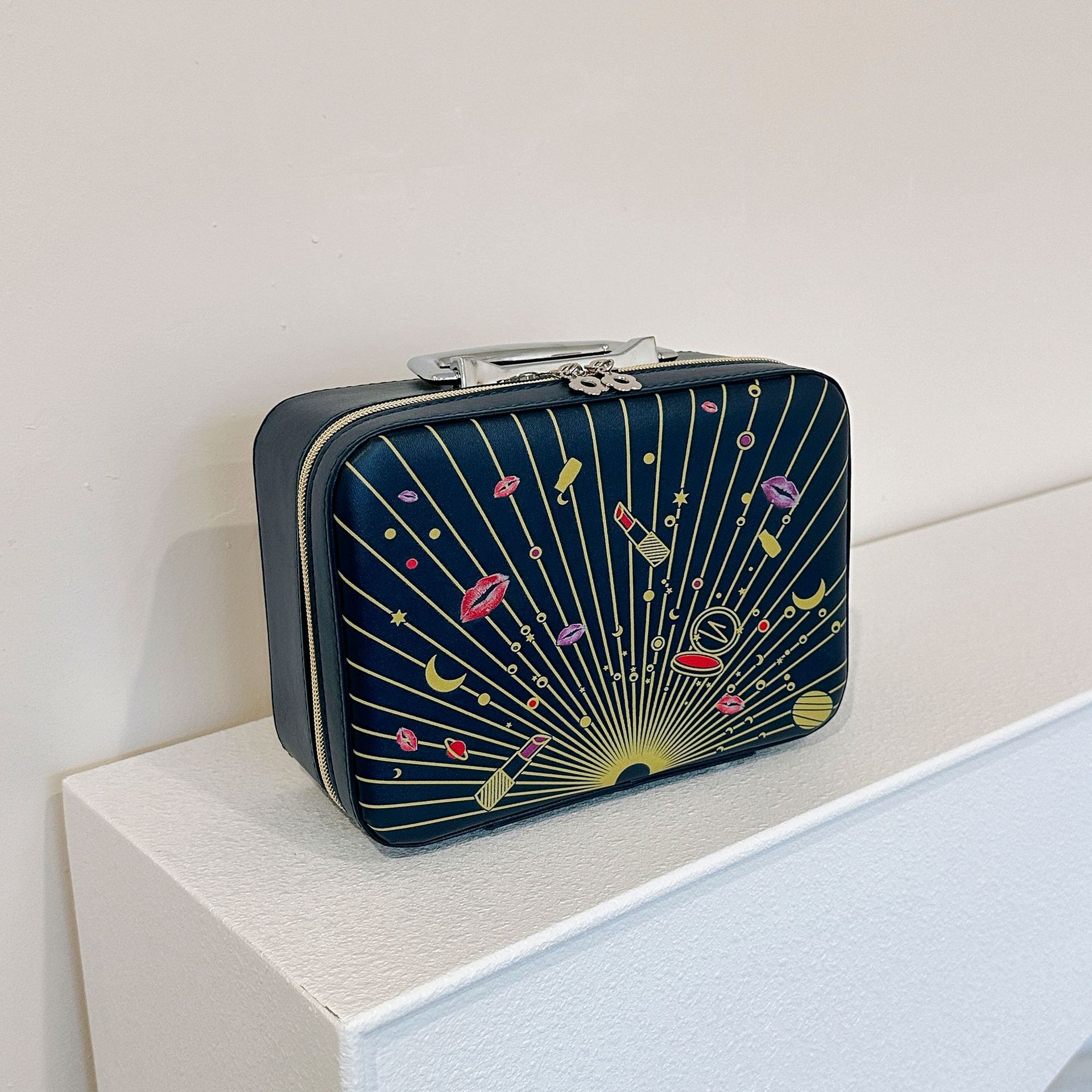 Maletín de Cosméticos de Venta Directa de Fábrica, Bolsa de Almacenamiento de Cosméticos para Mujer, Gran Capacidad, Maleta Portátil con Ruedas Universales al por Mayor