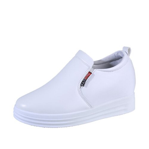 2025 Spring/Summer Height-Increasing White Sneakers for Students, Korean-Style Casual Women's Shoes, Breathable Leisure Footwear