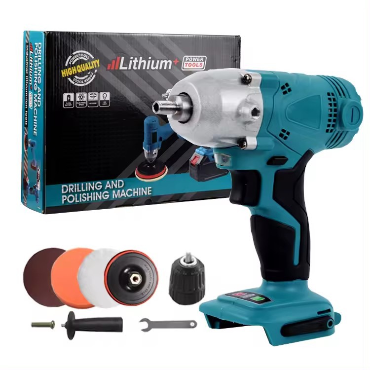 21V无线抛光机迷你汽车美容打蜡机手持两用转用手电钻双功能车用