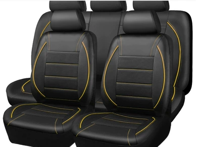 Amazon Ebay Cross-Border Universal: Universal seat cover - black-lemon-yellow-edge-universal
