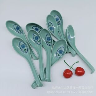 One dollar store orchid spoon household eating spoon porcelain imitation spoon one dollar store supply