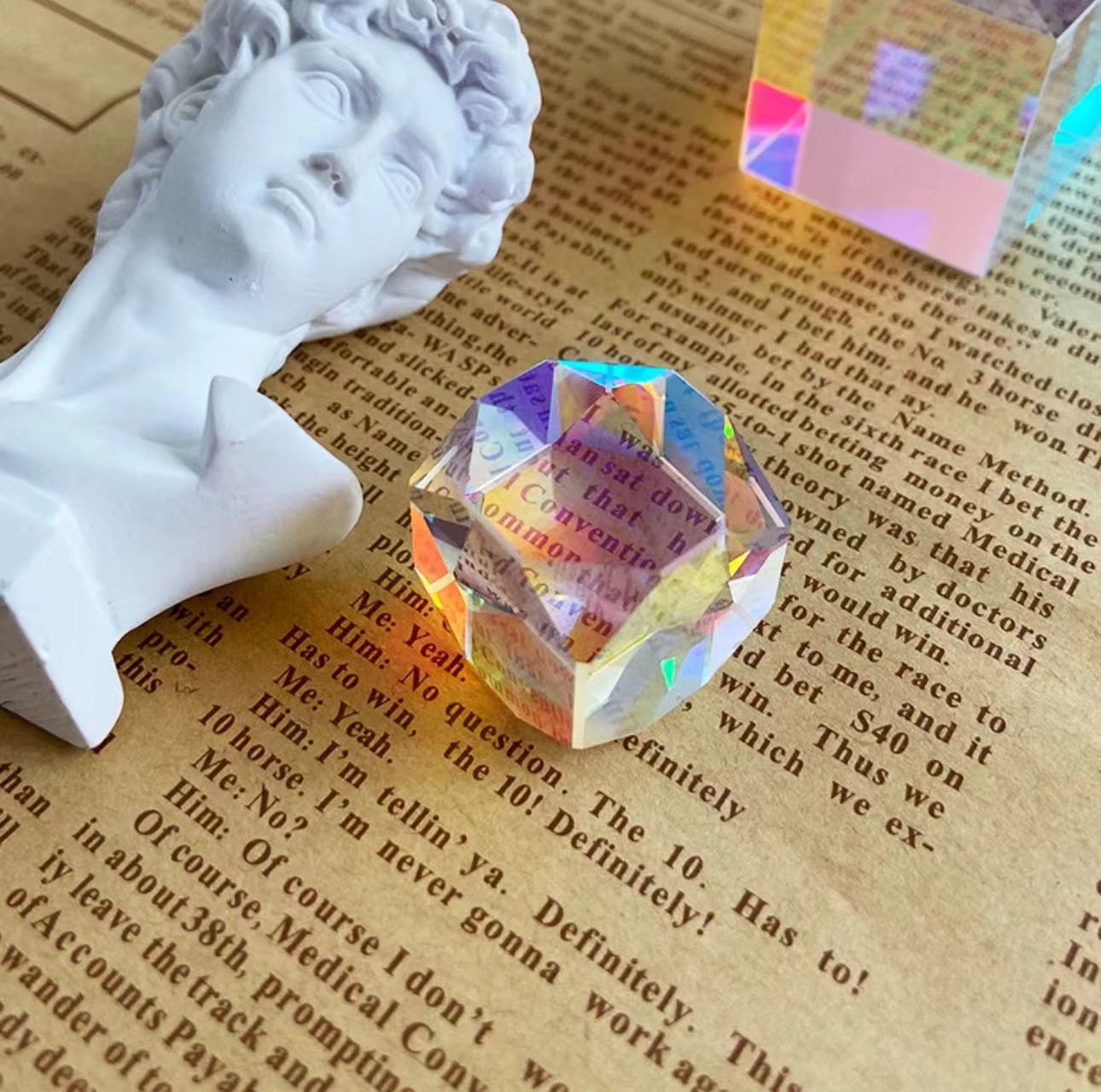 Sun Catcher combinación de colores Prisma Cubo Luz colorido refracción galvanoplastia decoración escritorio sol mujer regalo cumpleaños