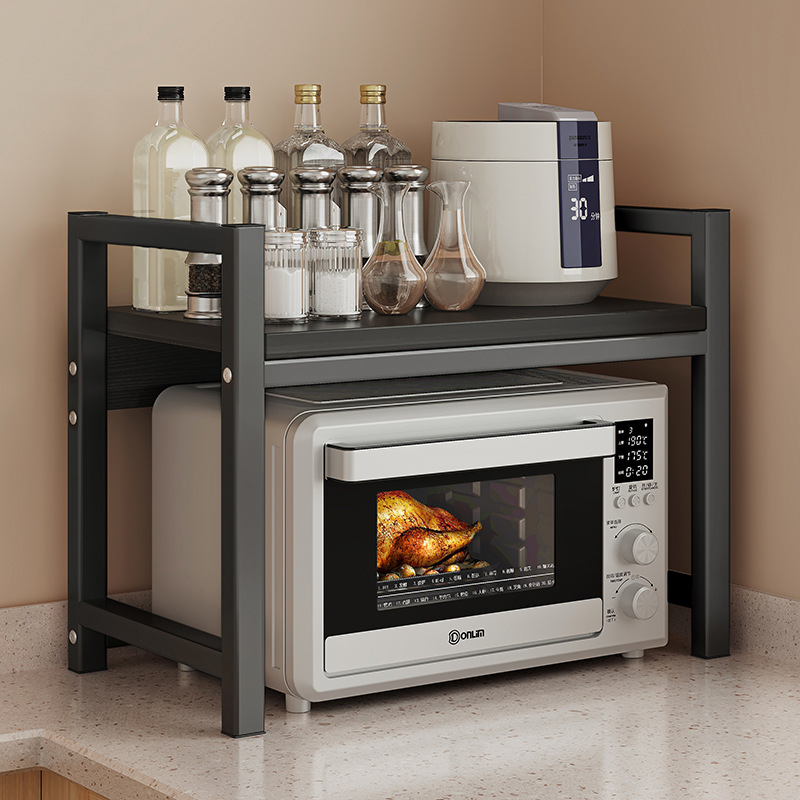 Estante de cocina Estante de almacenamiento de encimera Horno de doble capa Estante de microondas Estante de almacenamiento de escritorio Productos para el hogar