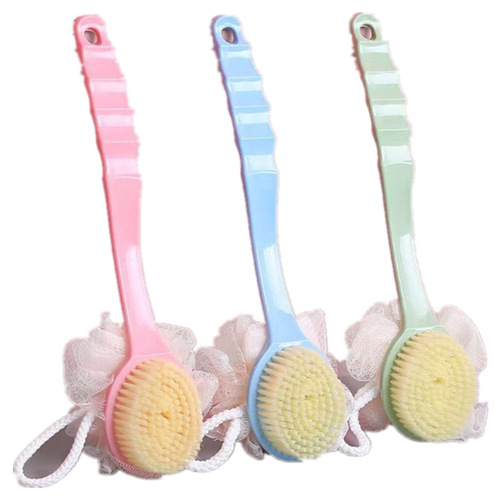 Bathroom massage bath brush, back rub brush, bath brush, double-sided bath brush with bath ball