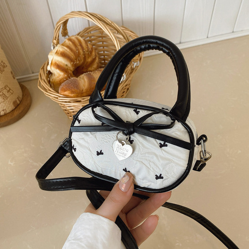 2025 Summer Fashion Trendy Casual Niche Small Shoulder Top Handle Boston Bag Women's Small Square Bag