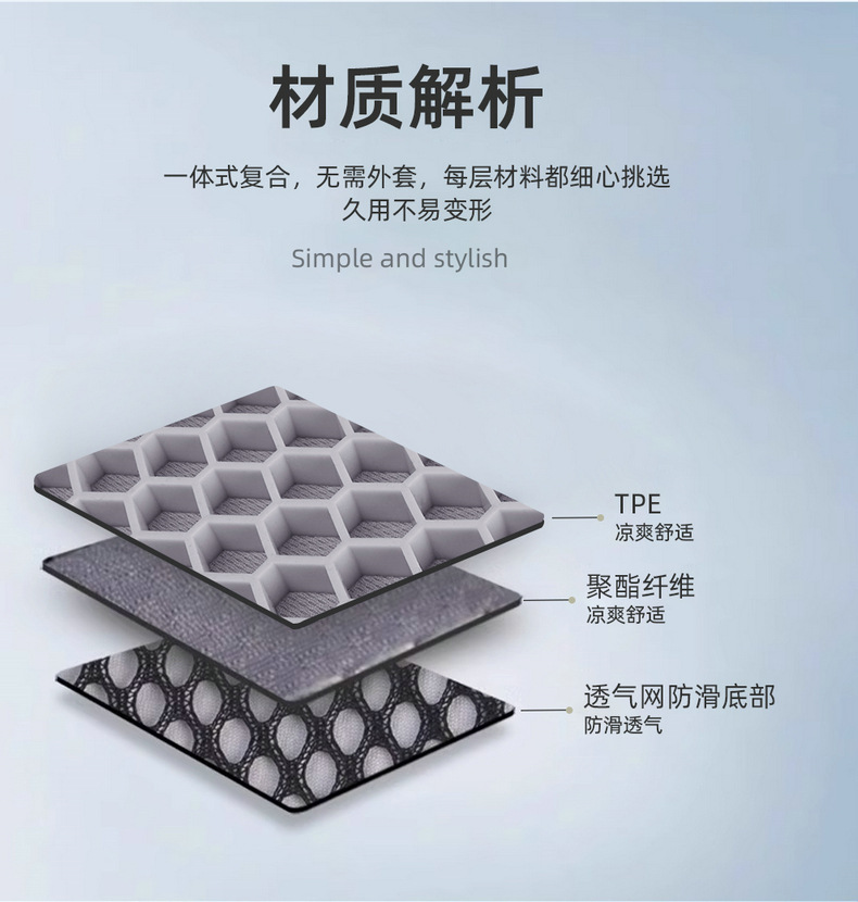 Zhongheng's Newly Upgraded Summer Honeycomb Breathable Gel Lumbar Support Car Seat Cushion