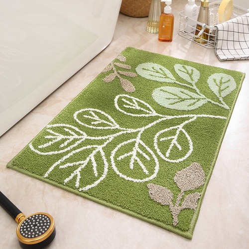 Ins Leaf Fake Cashmere Rugs Home Bedroom Bedside Soft Pad Anti-Slip Absorbent Living Room Sofa Coffee Table Mat