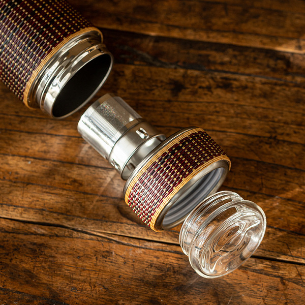 Retro handheld glass stainless steel for traveling