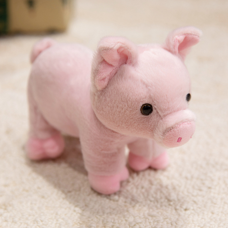 Muñeca de león de pie animal de simulación cabra vaca juguetes de peluche decoración muñeca de regalo para niños muñeca image 8