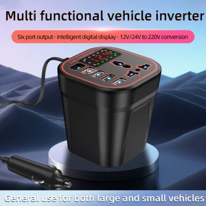 Avtomobil İnverteri 12V24V-dən 220V-ə Güc Çevirici Çoxfunksiyalı Mobil Telefon Sürətli Doldurma